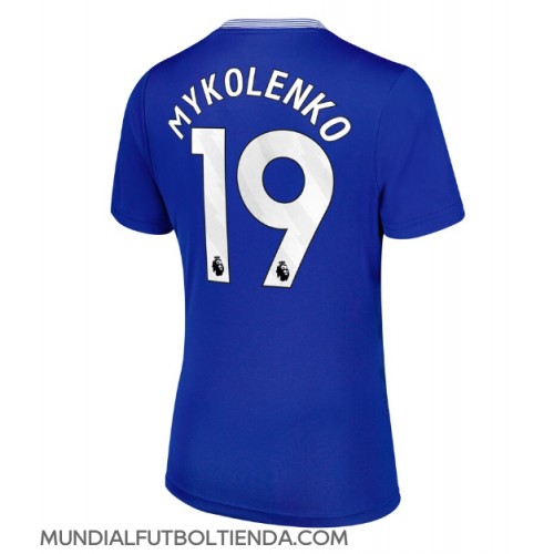 Camiseta Everton Vitaliy Mykolenko #19 Primera Equipación Replica 2024-25 para mujer mangas cortas